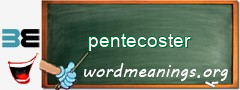 WordMeaning blackboard for pentecoster